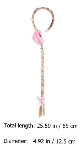 1 Diadema Con Forma De Cola De Caballo Para Niñas, Trenzas D