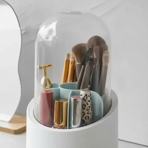 Porta Brochas Giratorio 360° Organizador Maquillaje Capsula