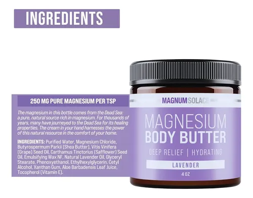 Manteca Corporal De Magnesio – Crema De Magnesio De Noche -.