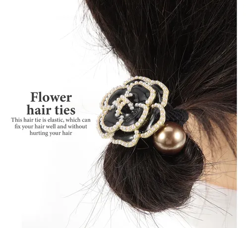 Cinta Para El Pelo Con Forma De Flor, Soporte Para Coletas,