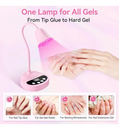 Lámpara Uv De Uñas Makartt 10 Leds Con Sensor Y Carga Usb