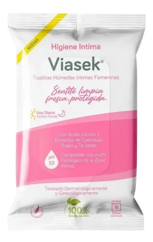 Viasek Toallitas Humedas De Higiene Intima Femenina 16 Toall