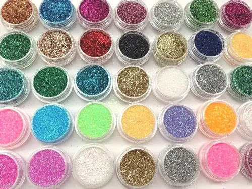 5 Mini Glitter Purpurina Todos Los Colores Uñas Ojos Rostro