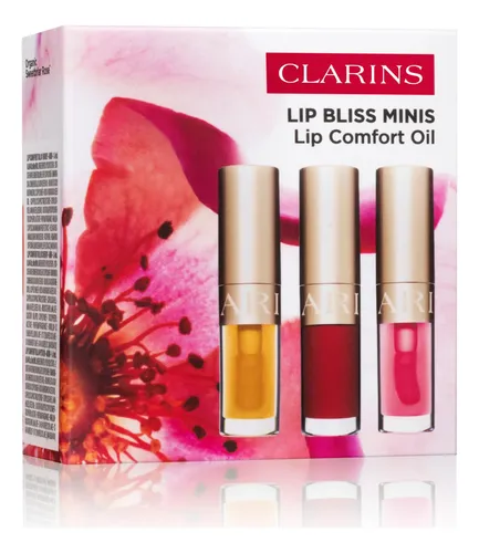 Brillo Labial Hidratante Clarins Lip Comfort Oil Set, 3 Unid