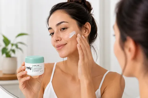 Crema Facial Mely Acido Salicilico Hialuronico Te Verde 50g