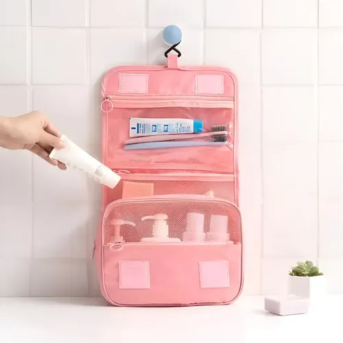 Neceser Rosa Kogu Impermeable Maquillaje Viaje Organizador