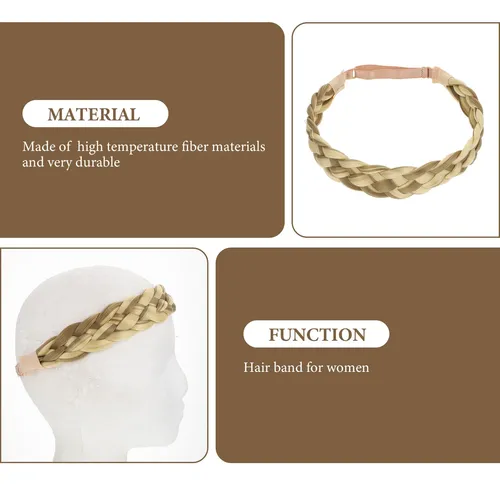 Diadema Elástica Con Trenza, Diadema Para El Cabello, Diadem