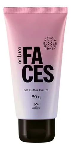 Gel Glitter Cristal Facial Faces Natura 80 gr