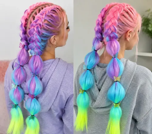 Extensión De Cabello Con Forma De Cola De Caballo Trenzada,