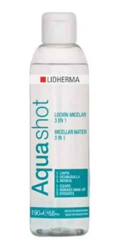 Aquashot Loción Micelar Lidherma Limpia Desmaquilla Hidrata