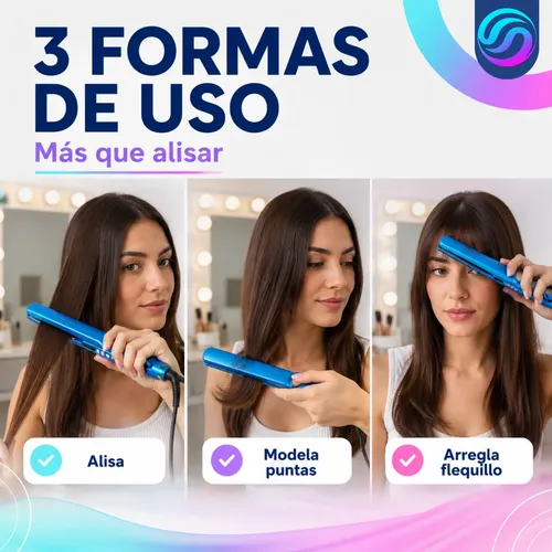 Planchita De Pelo Cabello Profesional Digital Titanium 250°