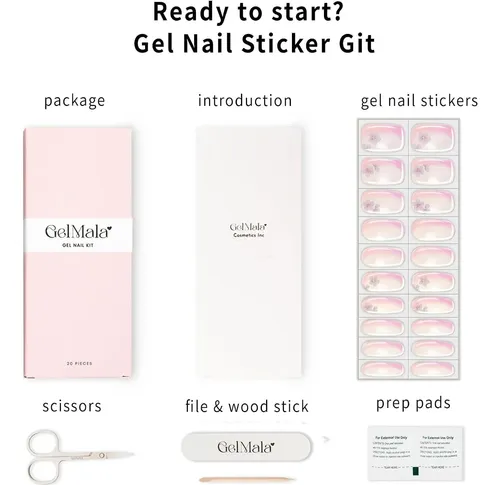 Gelmala Gel Nails Aurora Sakura (20 Tiras)