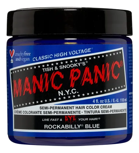 Tinte Para Cabello Blue Rockabilly Para Manic Panic, 4 Onzas