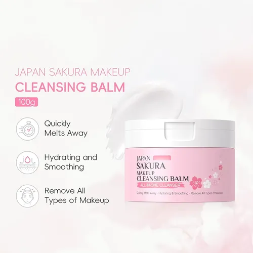 Bálsamo Limpiador De Maquillaje Sakura, Removedor Hidratante