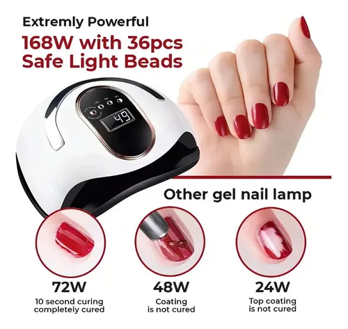 Cabina Para Uñas 168w Uv Led Profesional Manicura Blanco