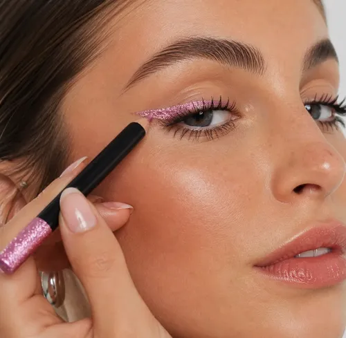 Lapiz Delineador Con Glitter Para Ojos Maquillaje