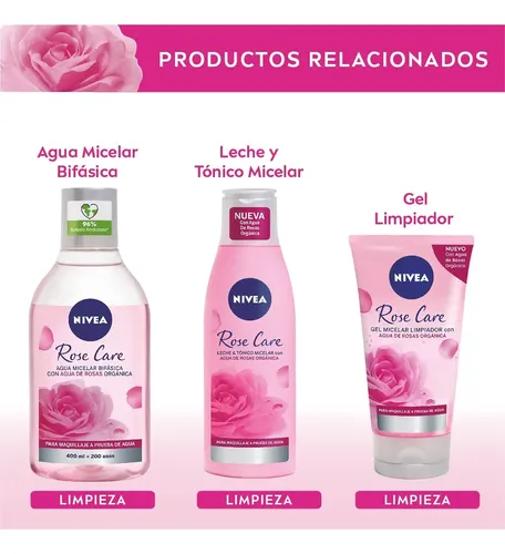Leche Y Tónico Micelar 2 En 1 Nivea Rose Care 200 Ml