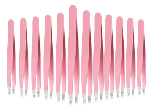 Pinzas Para Cejas Mudder 12 Pzas Acero Inoxidable Punta