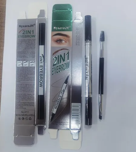 Delineador De Cejas 2 En 1 Impermeable Marrón Oscuro