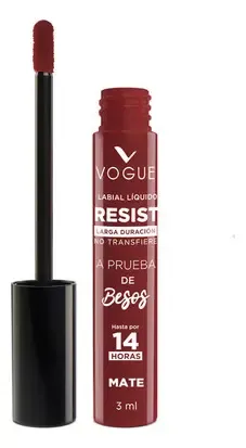 Labial Vogue Resist 3ml Acabado Mate Color Invencible