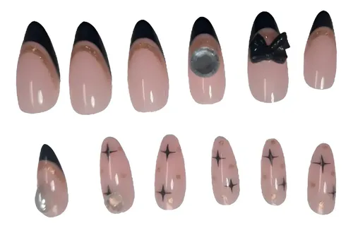 N1 Uñas Postizas Con Strass