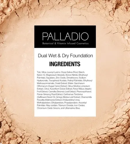 Base de maquillaje en polvo compacto Palladio Base herbal Wet & Dry Foundation