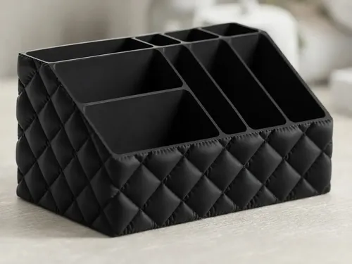 Organizador Inflable Maquillaje Cremas Escritorio Oficina Negro
