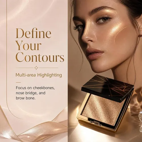 Iluminador Glow Highlighter Liyloihi 10 G Champagne