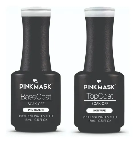 Pack X2 Base Coat Y Top Coat Pink Mask Color Base y Top