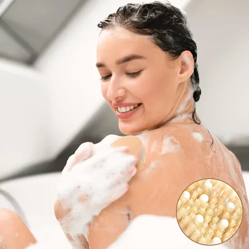 Set 10 Cepillos Exfoliantes Cuerpo Cerdas Naturales Masaje