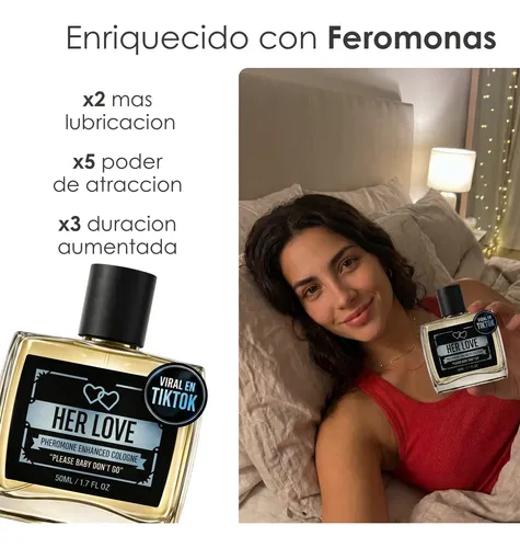 2×1! Perfume Hombre Her Love Con Feromonas 50ml Atrae Mujer