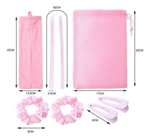 Kit Para Rizar El Cabello Sin Calor: Cuentas, Rulos, Bandas,