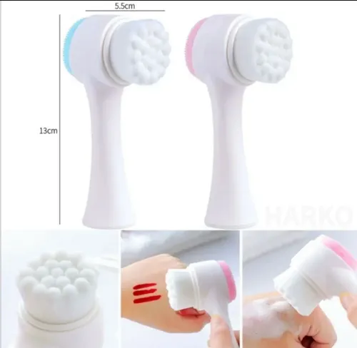 Cepillo Limpiador Facial Doble Cara De Silicona Manual