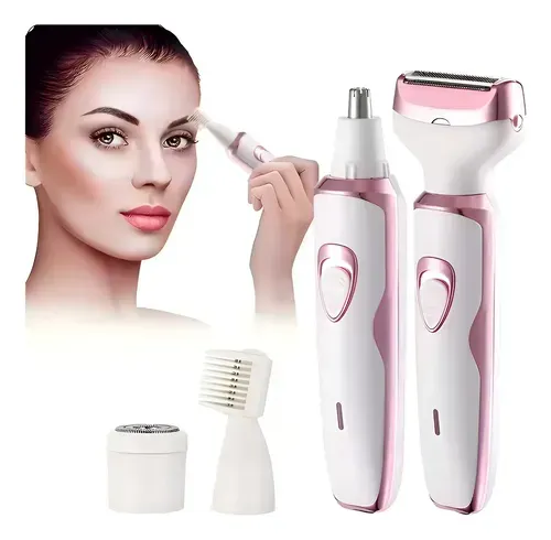 Depiladora Eléctrica Mujer 4 En 1 Recargable Con Accesorios