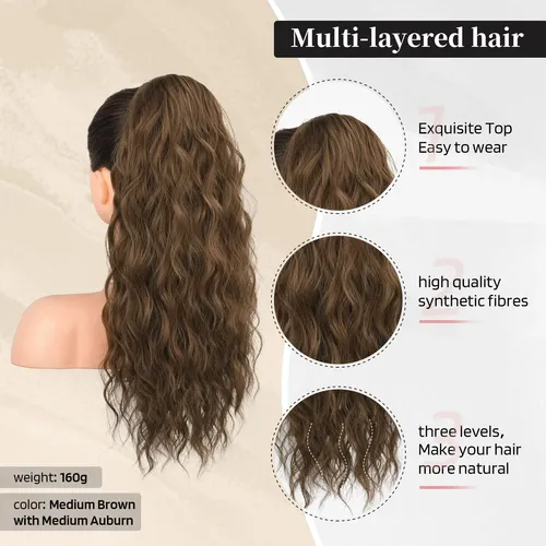Extensión De Cola De Caballo Flufymooz Para Cabello Sintétic