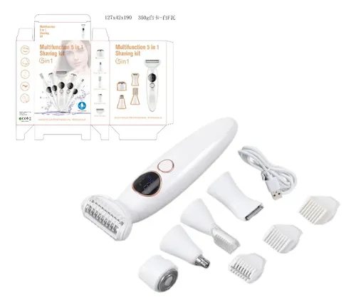 Afeitadora Eléctrica 5 En 1 Para Mujer, Kit De Afeitado Húme
