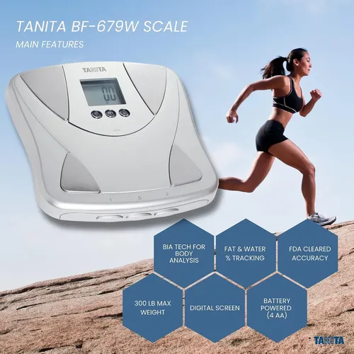 Báscula De Grasa Y Agua Tanita –  Digital –  2 Usuarios Bf-6 Plateado