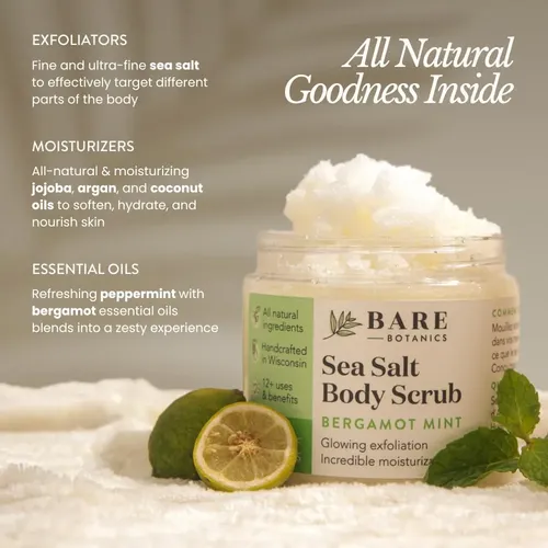 Exfoliante Corporal Bare Botanics Bergamota Menta 710ml