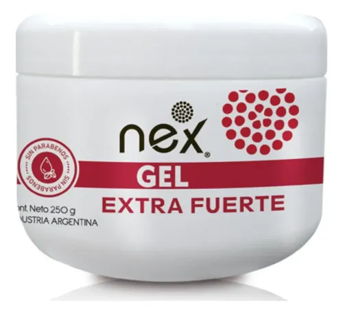 Gel Fijador Para Cabello Modelador Extra Fuerte Nex 250 Gr