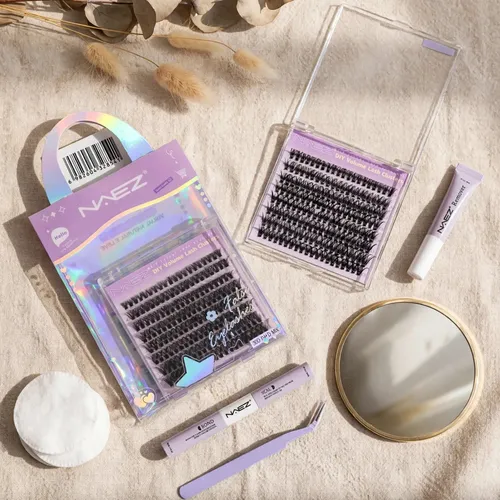 Kit Pestañas Naez Volumen Diy Pegamento Removedor Pinza New