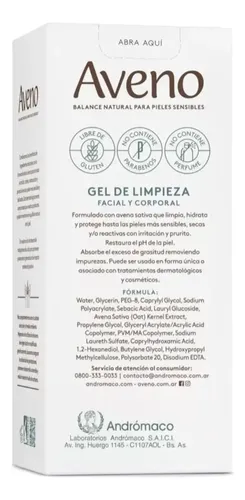 Aveno Gel De Limpieza En Botella 250 ml