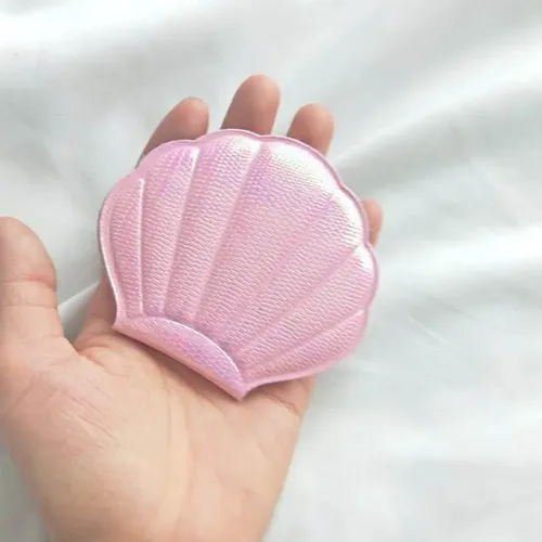 Espejo Portátil Plegable Creativo Forma De Concha 2 Piezas