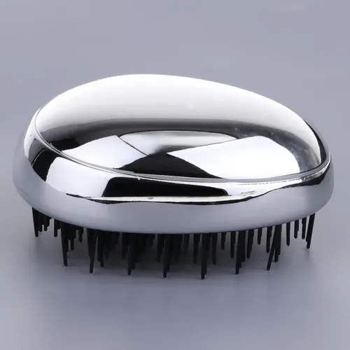 Pequeño Cepillo De Cabellero  De Cabello Plata