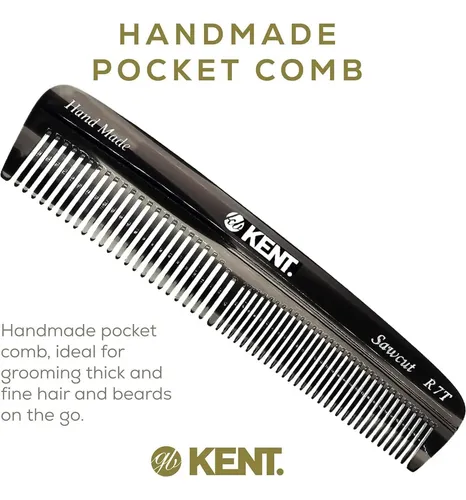 Peine Doble Para Cabello Y Barba Kent R7tg, Grafito