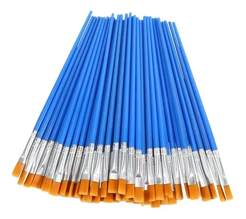 Juego De 500 Brochas De Nailon Para Niños, Pelo Plano, Tamañ