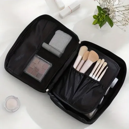 Q Bolsa De Maquillaje Negra Para Viaje Organizador W