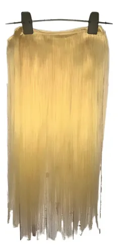 5 Capas Cortina Pelo Natural Humano Rubio 20 X 45cm