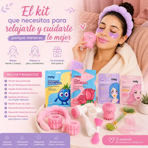 Kit Skincare Facial Mujer Completo Rutina Diaria Box Regalo