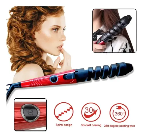 Buclera Rizador De Pelo Spirale Espiral Ceramica Rulera Rulo