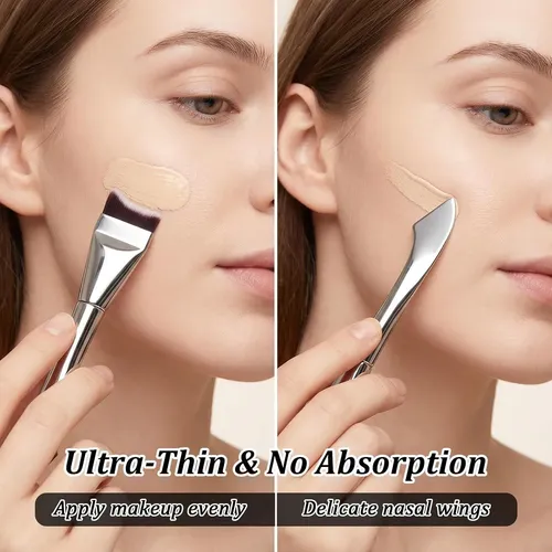 Nogeqi 2 En 1 Brocha Plana De Base Y Aplicador De Mascarilla
